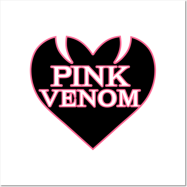 Pink Venom Black Wall Art by skeletonvenus